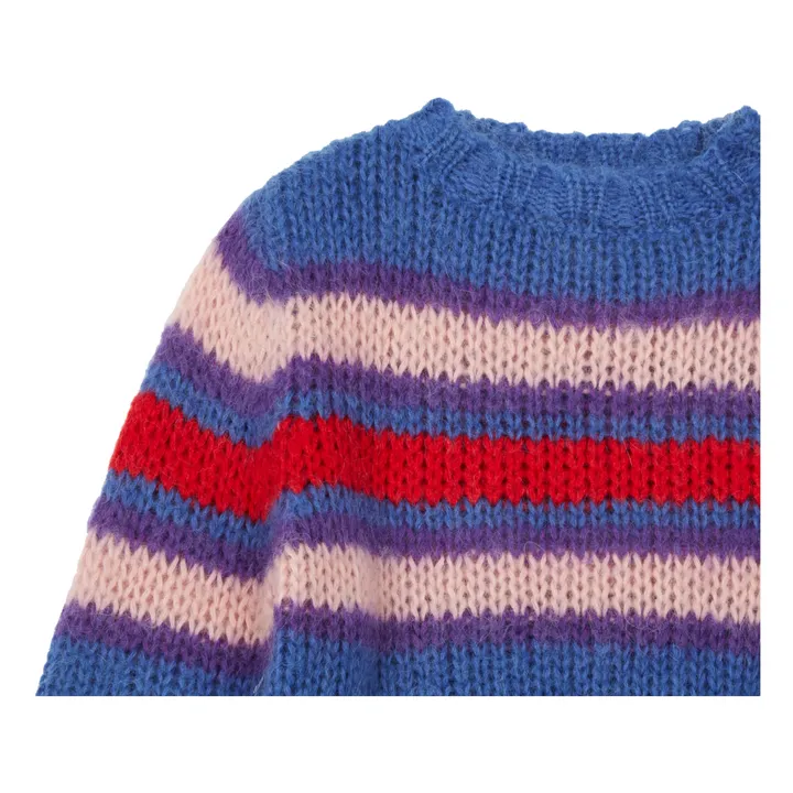 Maglione in mohaire e lana merinos | Blu- Immagine del prodotto n°2