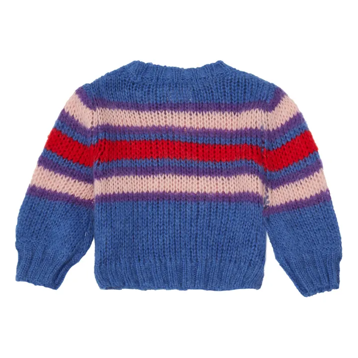 Maglione in mohaire e lana merinos | Blu- Immagine del prodotto n°3