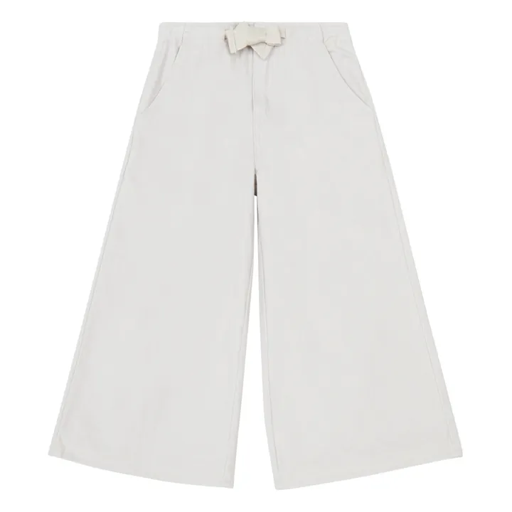 Wide-Leg Trousers | White- Product image n°0