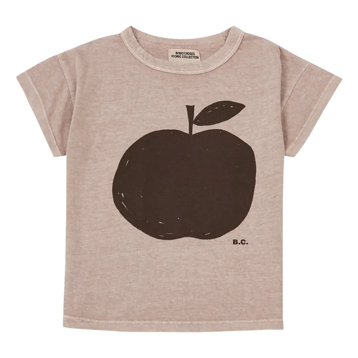 T-Shirt Bio-Baumwolle Apfel - Kollektion Iconic  | Beige- Produktbild Nr. 0
