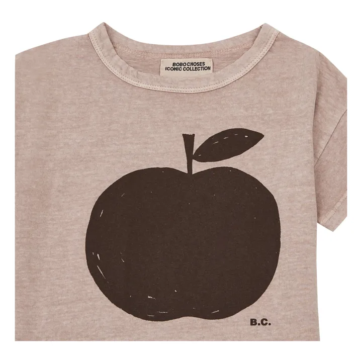 T-Shirt Bio-Baumwolle Apfel - Kollektion Iconic  | Beige- Produktbild Nr. 1