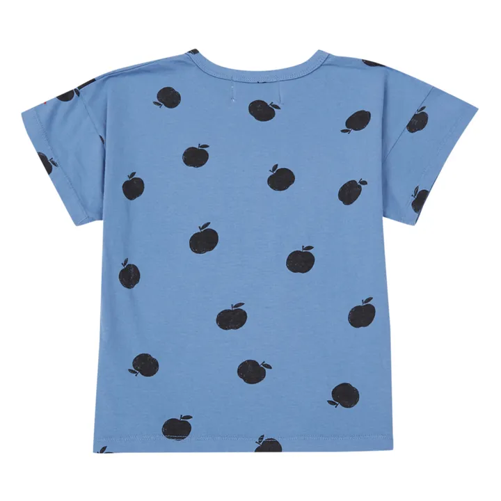 Camiseta de algodón orgánico Manzanas - Colección Iconic  | Azul- Imagen del producto n°1