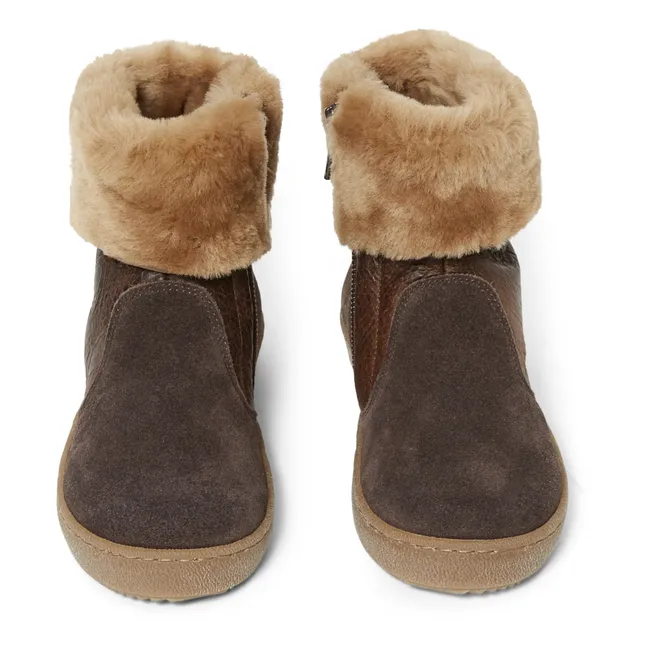 Fur-Lined Boots | Chocolate
