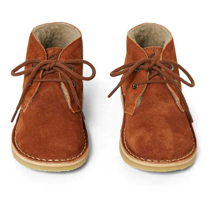 Zapatillas altas forradas con cordones Desert | Caramelo- Imagen del producto n°3