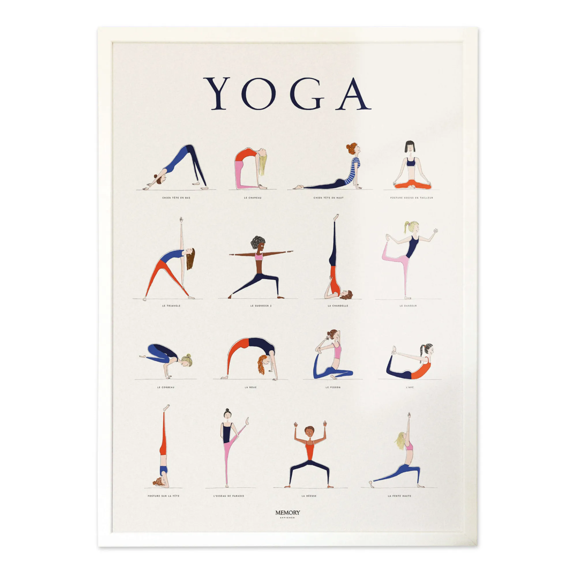  Vive Yoga Poster - Poses for Beginners and Experts