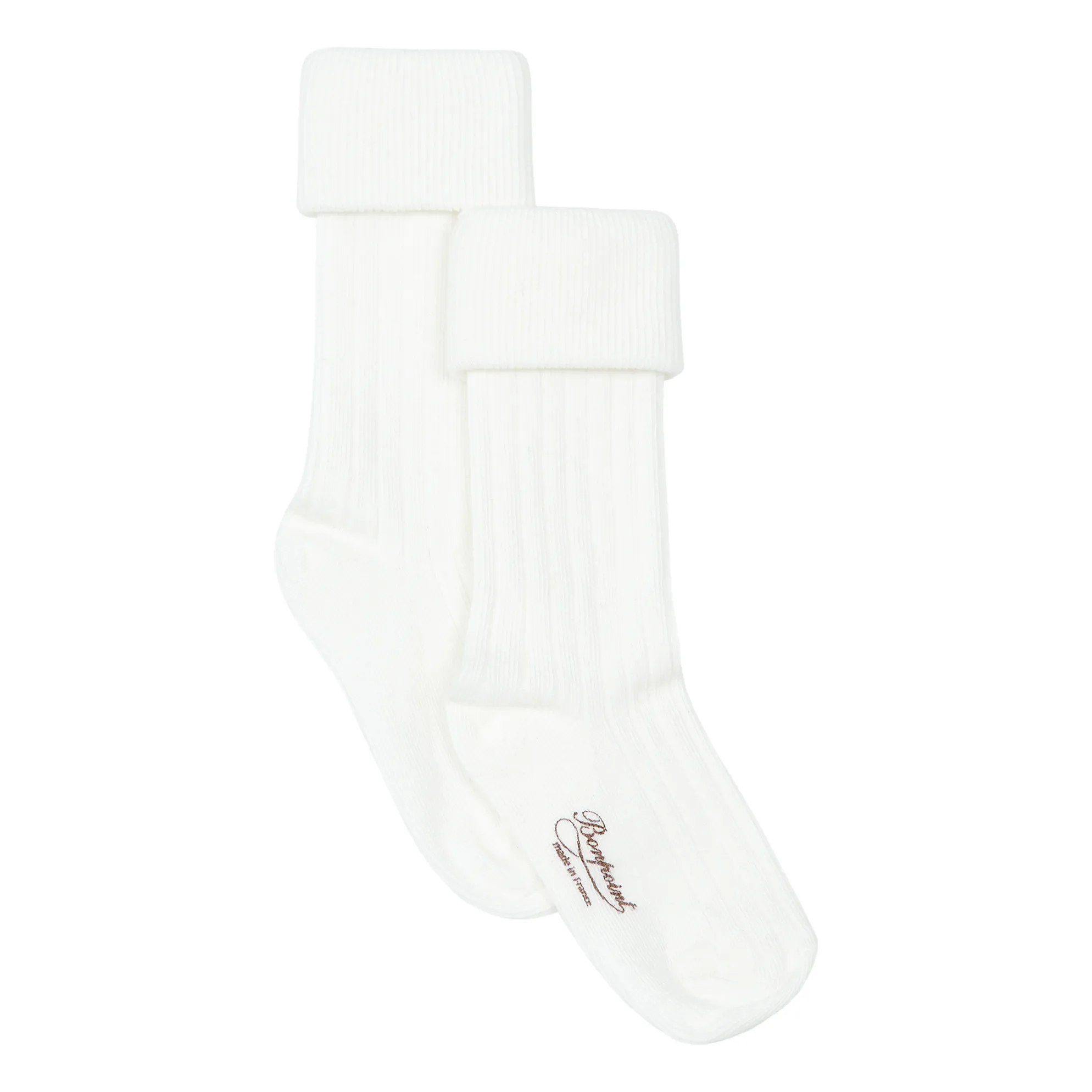 Bonpoint Ecru Ribbed Socks