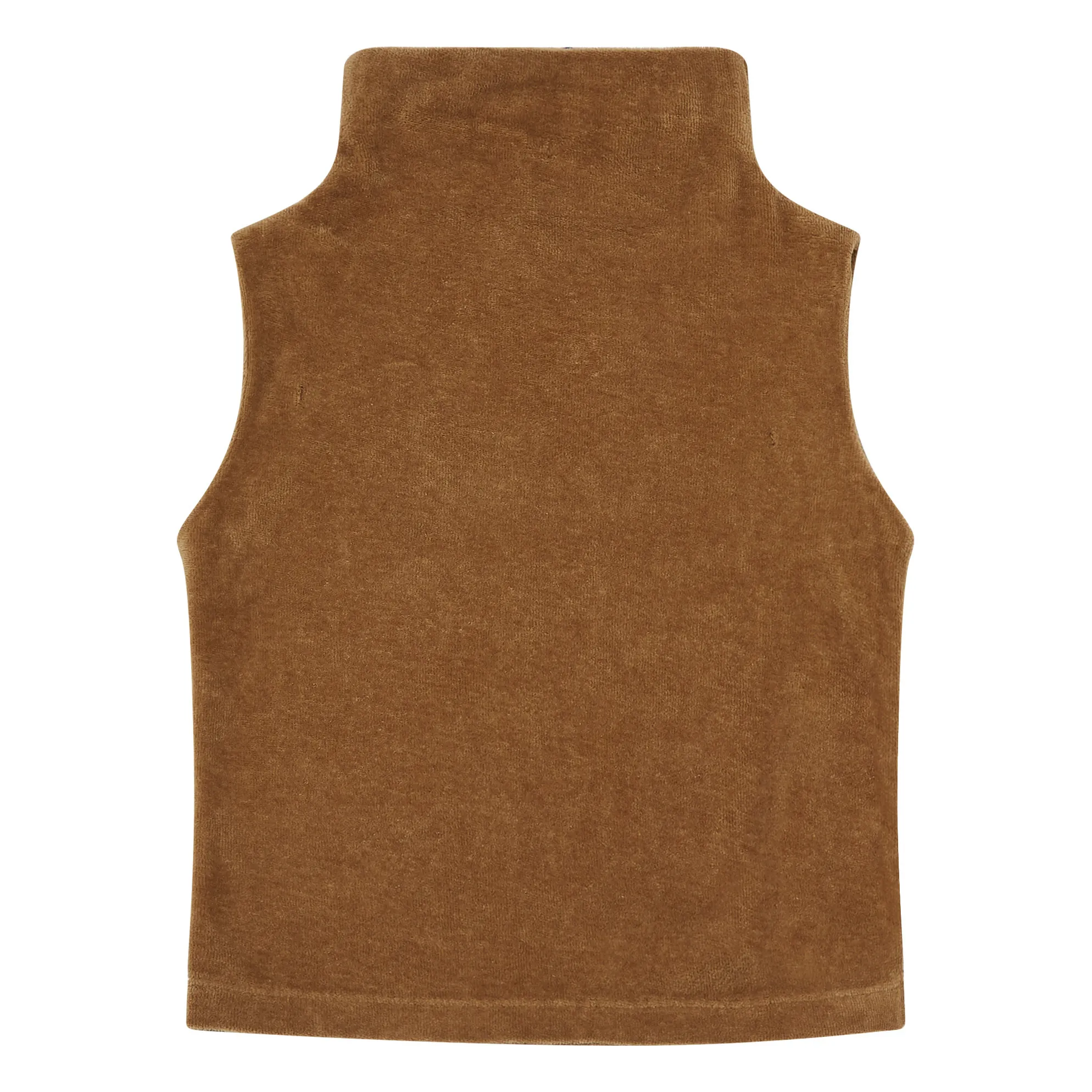 Tanktop Samt Bio-Baumwolle | Kamelbraun- Produktbild Nr. 0