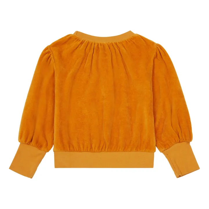 Organic Cotton Velvet Sweatshirt | Orange- Product image n°2
