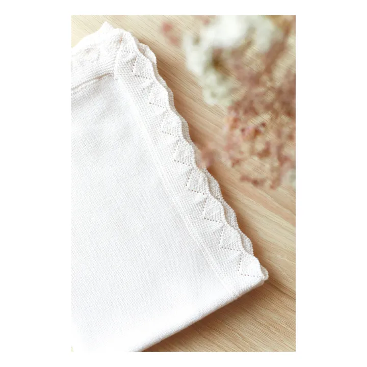 Merino Wool Throw | Blanc/Écru- Product image n°1