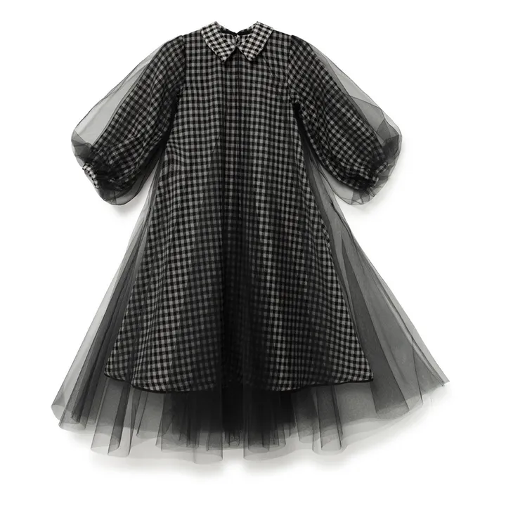 Fleece-Kleid Bio-Baumwolle Zweifarbig | Grau- Produktbild Nr. 0
