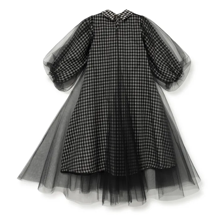 Fleece-Kleid Bio-Baumwolle Zweifarbig | Grau- Produktbild Nr. 5