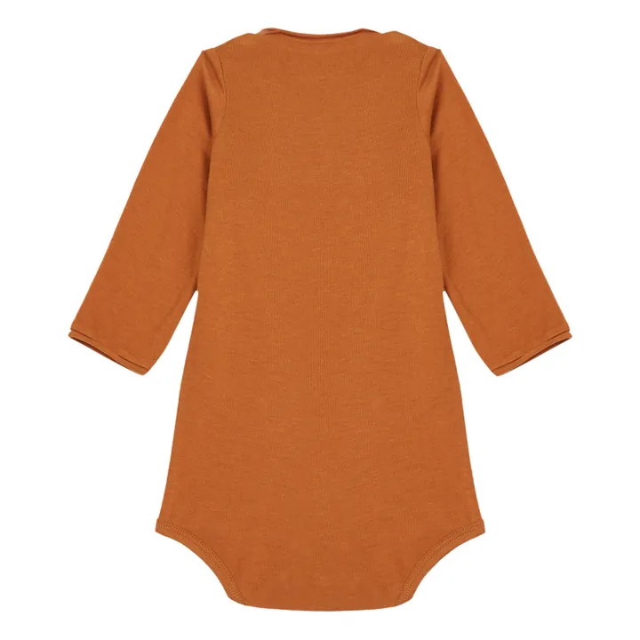 Norge Organic Cotton Babygrow | Rust- Product image n°1