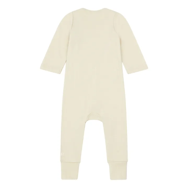 Pyjama Overall Troytt Bio-Wolle und Seide | Beige- Produktbild Nr. 1