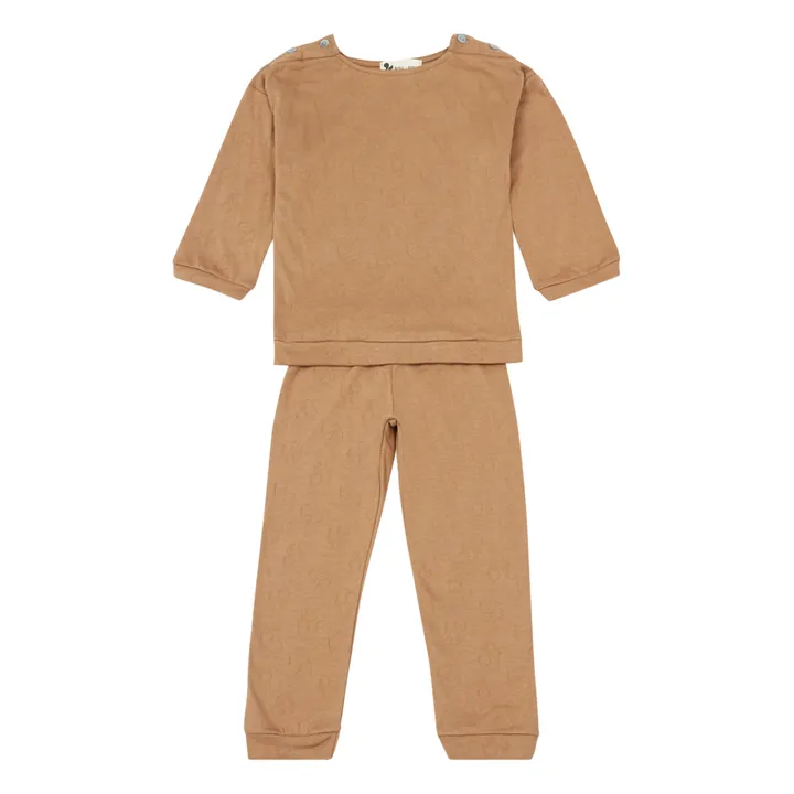Dandy Organic Cotton Pyjamas | Brown- Product image n°0