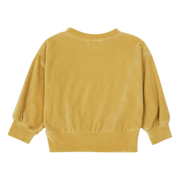 Suéter Nat de terciopelo y algodón orgánico | Amarillo- Imagen del producto n°2