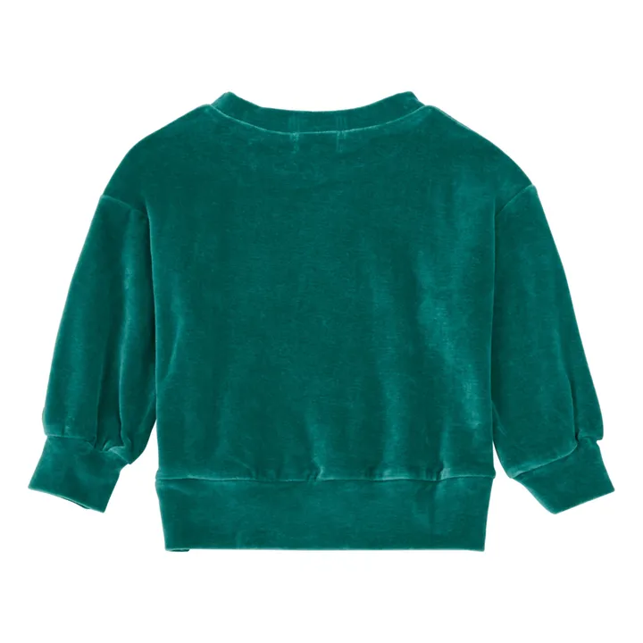 Sweatshirt Nat aus Bio-Baumwollvelours | Grün- Produktbild Nr. 1