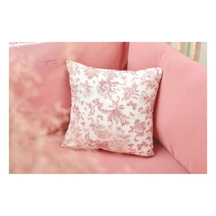 Cojín Toile de Jouy | Rosa Melocotón- Imagen del producto n°5