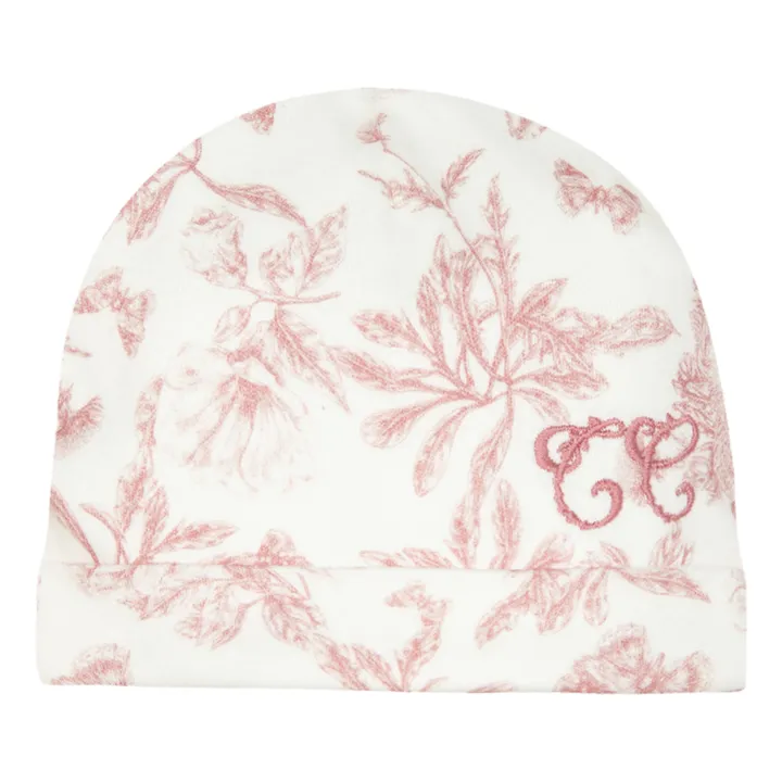 Bonnet Toile de Jouy | Rose pêche- Image produit n°0