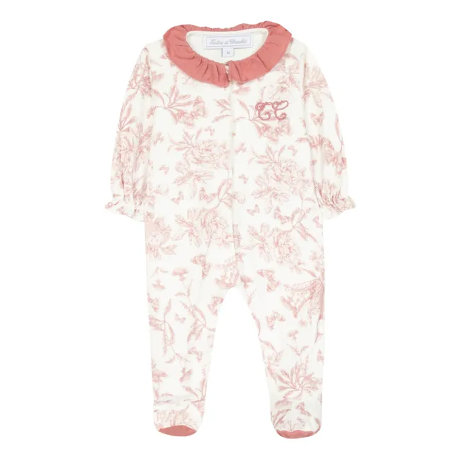 Pyjama Dors-bien Toile de Jouy | Rose pêche