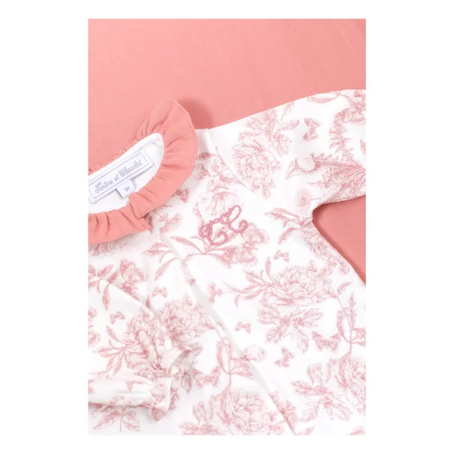 Pyjama Dors-bien Toile de Jouy | Rose pêche