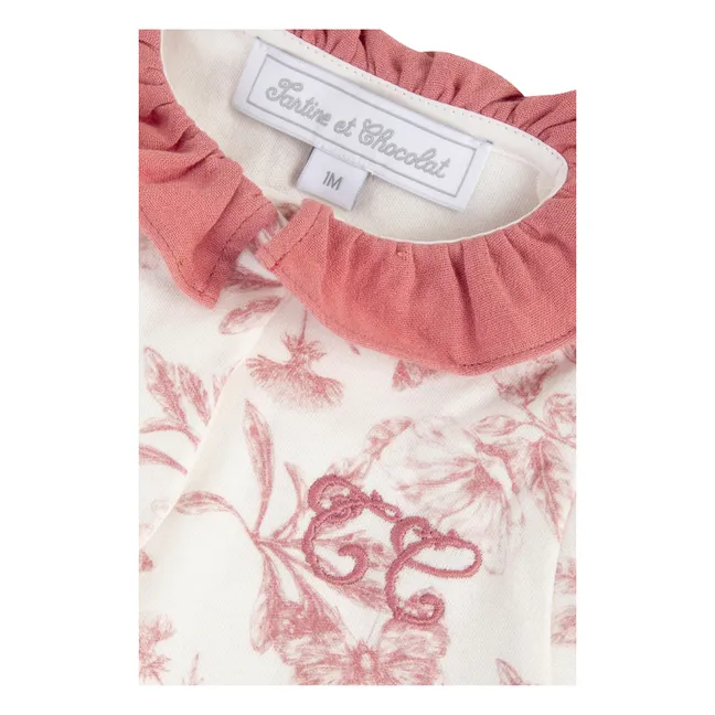 Pyjama Dors-bien Toile de Jouy | Rose pêche
