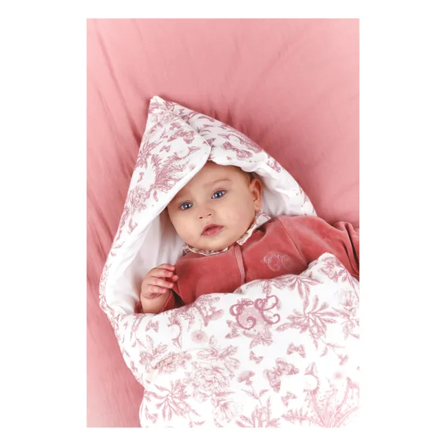 Nid d'ange Toile de Jouy | Rose pêche