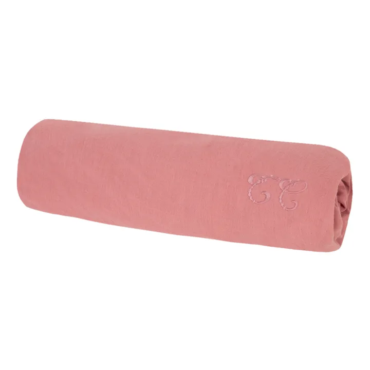 Toile de Jouy Fitted Sheet | Peach- Product image n°0