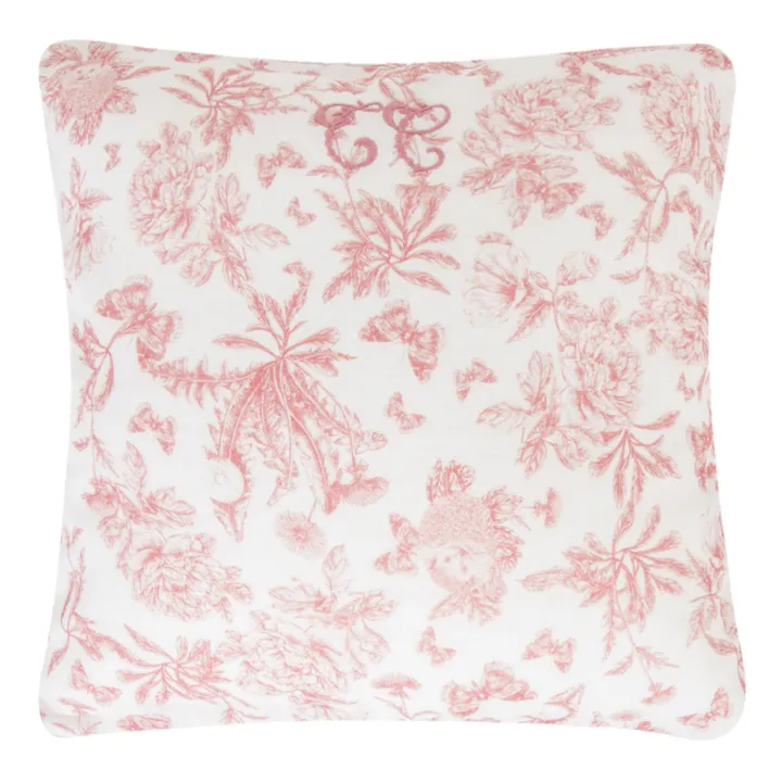 Cojín Toile de Jouy | Rosa Melocotón- Imagen del producto n°0