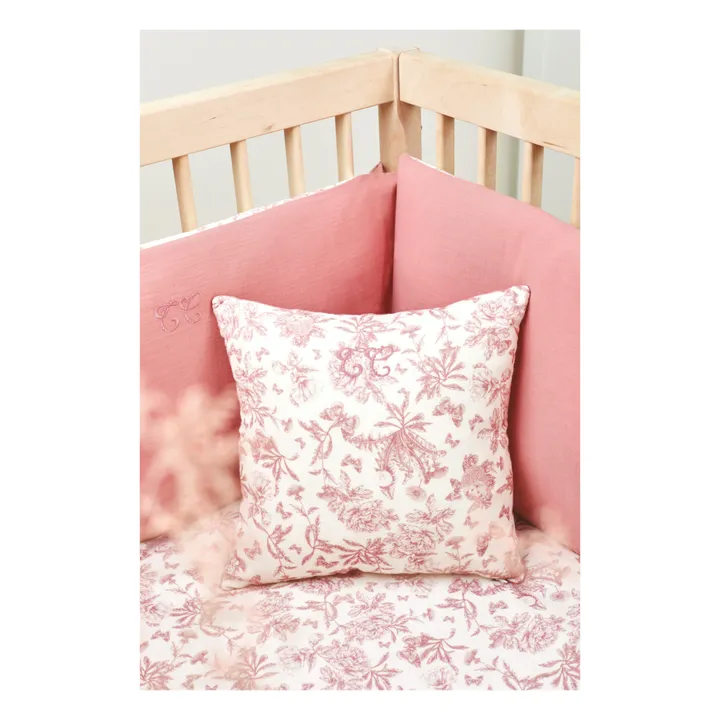 Cojín Toile de Jouy | Rosa Melocotón- Imagen del producto n°1