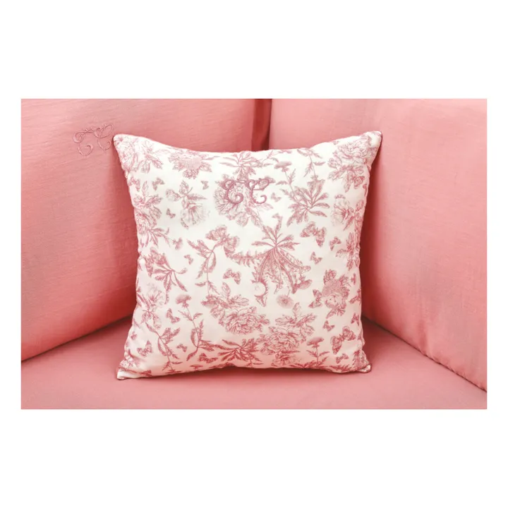 Cojín Toile de Jouy | Rosa Melocotón- Imagen del producto n°3