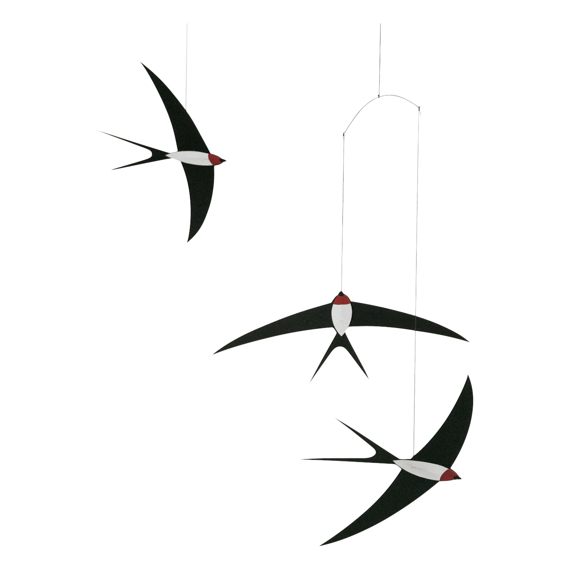 Flensted Black Swallows Flying Mobile