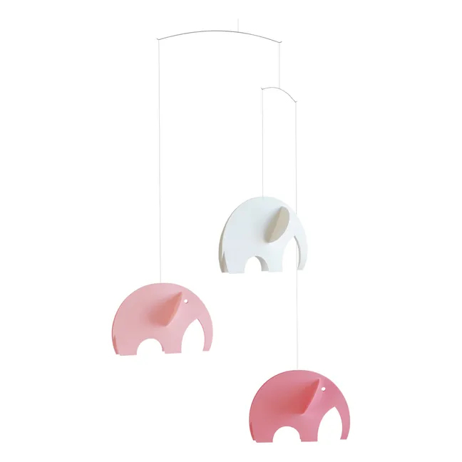 Mobile éléphants | Rose
