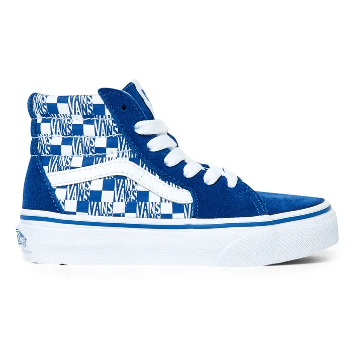 SK8-Hi Checked High-Top Sneakers | Blue- Product image n°0