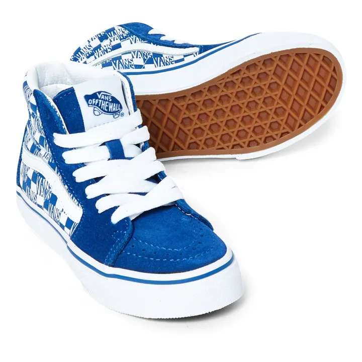 SK8-Hi Checked High-Top Sneakers | Blue- Product image n°2