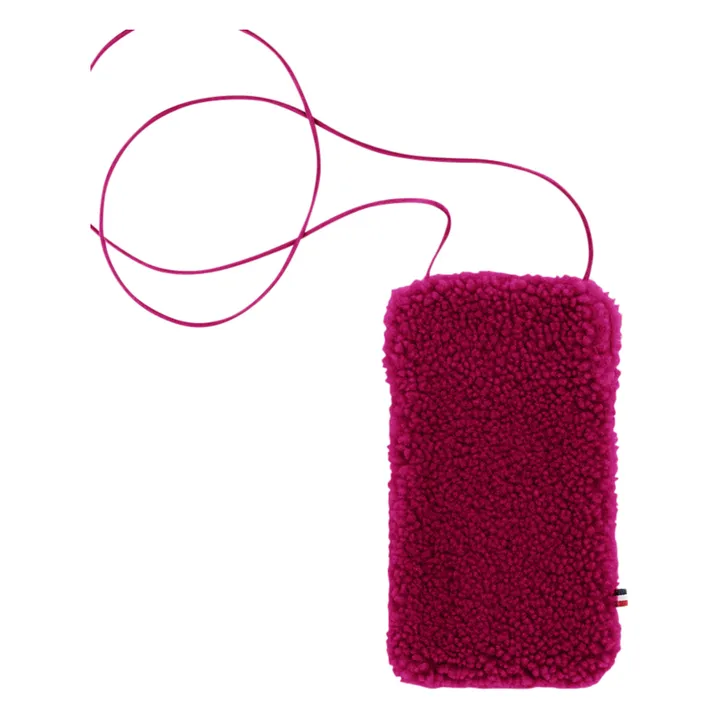 Funda para teléfono de piel de lana merina - Colección adulto  | Violeta- Imagen del producto n°0