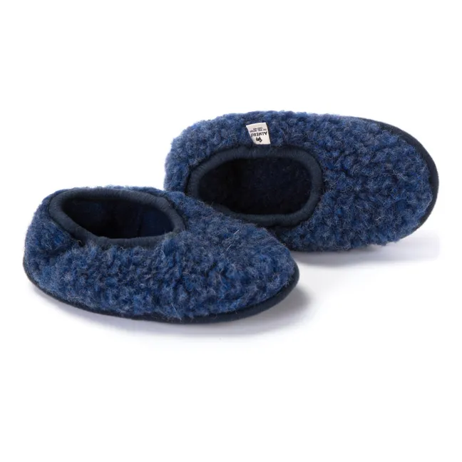Pantofole in shearling | Blu marino