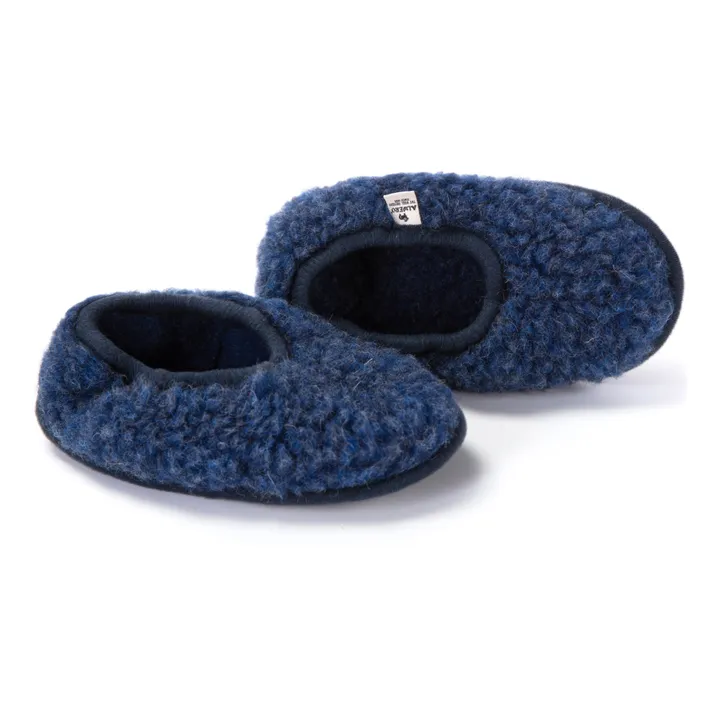 Shearling Slipper | Navy blue- Product image n°0