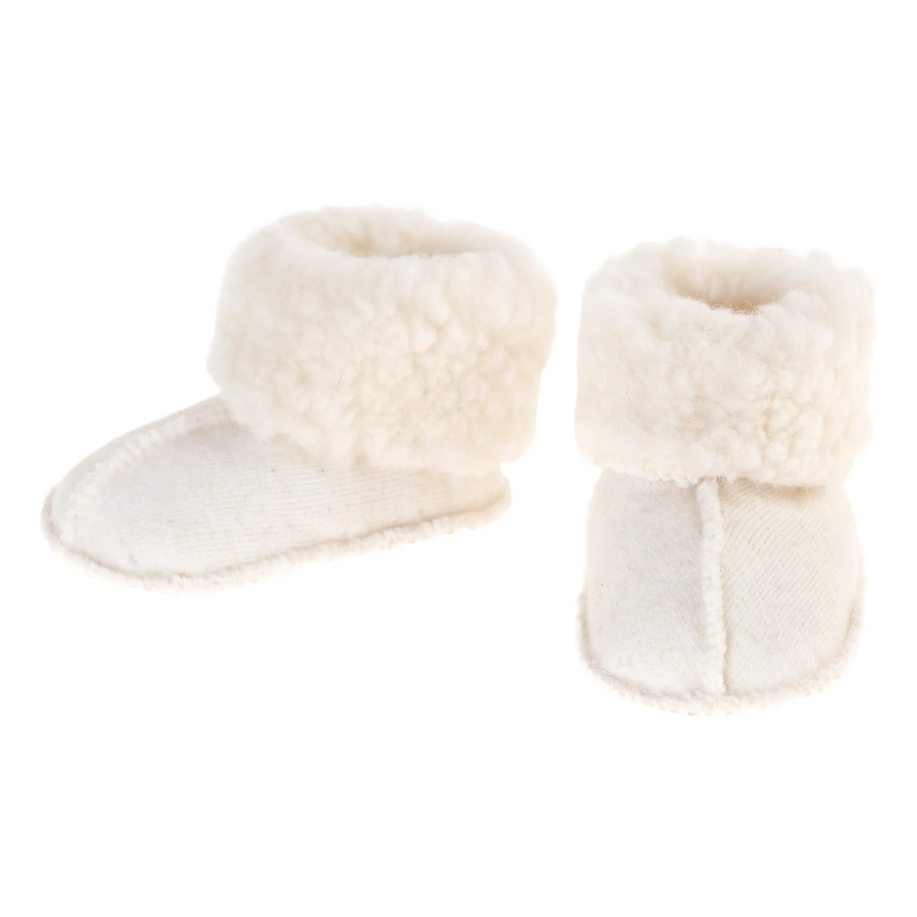 Alwero Cream Shearling Baby Slipper