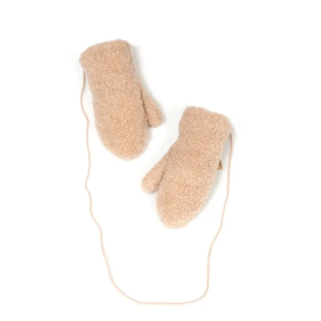 Shearling Baby Mittens | Beige
