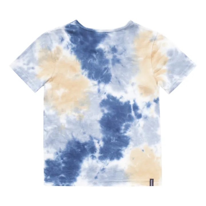 T-shirt Tie Dye Wave Cat | Blu- Immagine del prodotto n°1