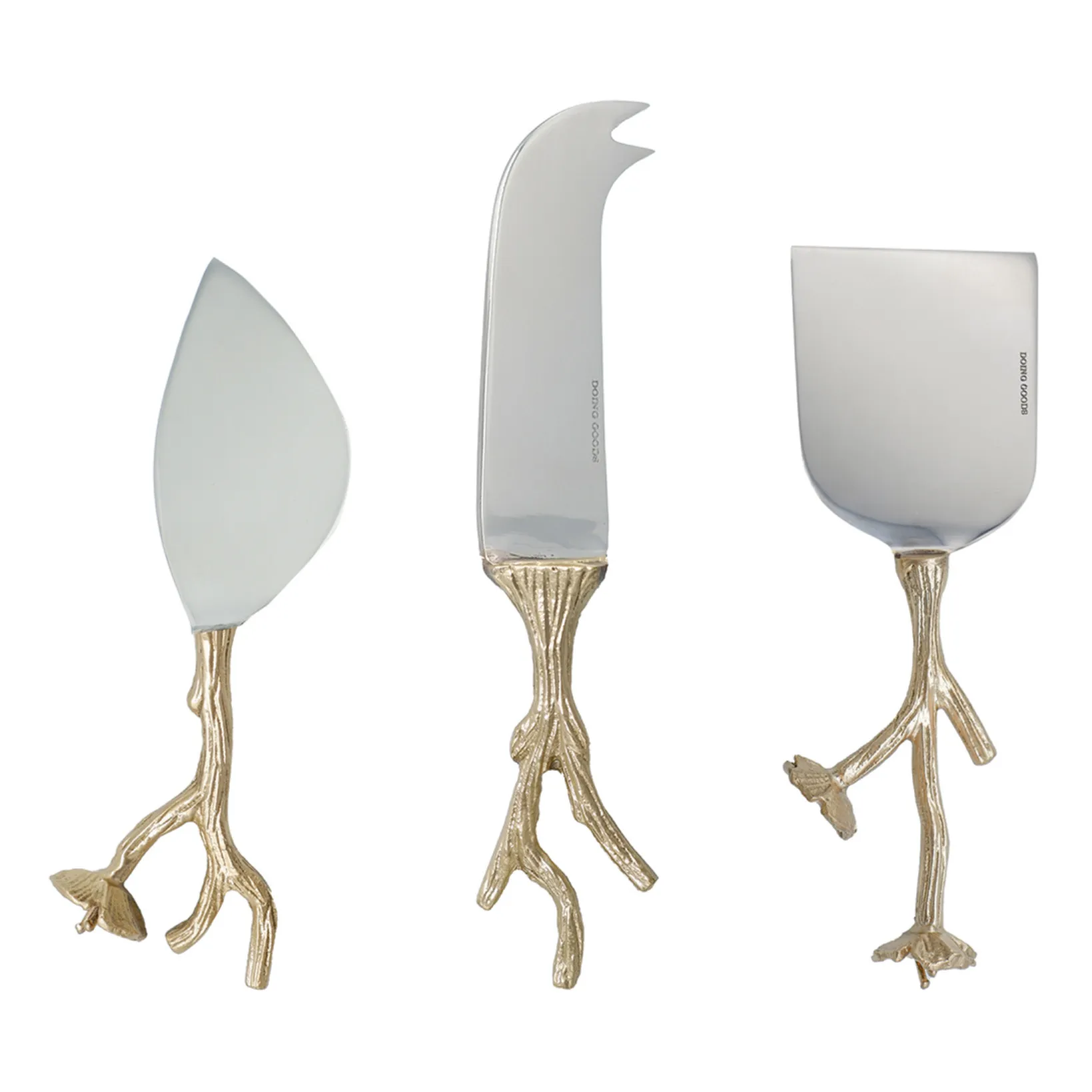 Doing Goods Golden Brown Cheese Knives - Set Of 3