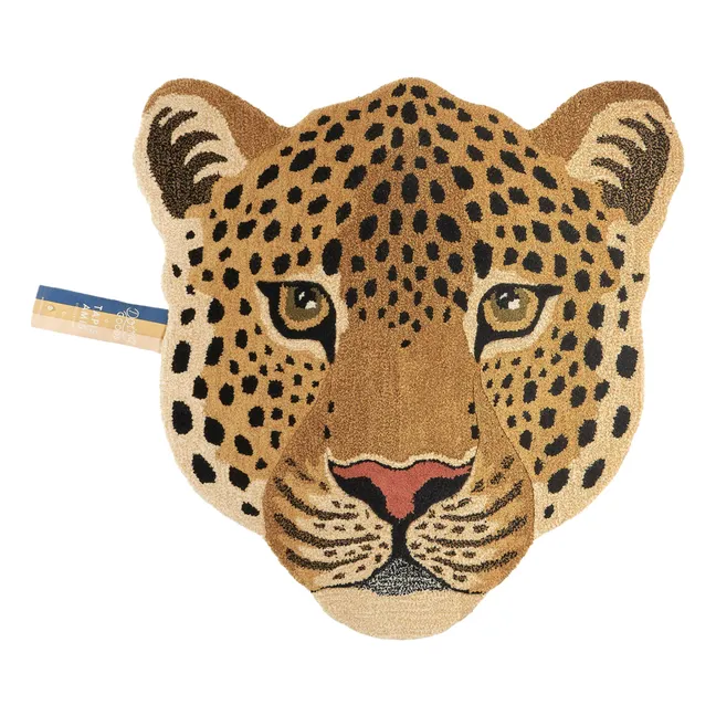 Himani Leopard Head Rug | Brown