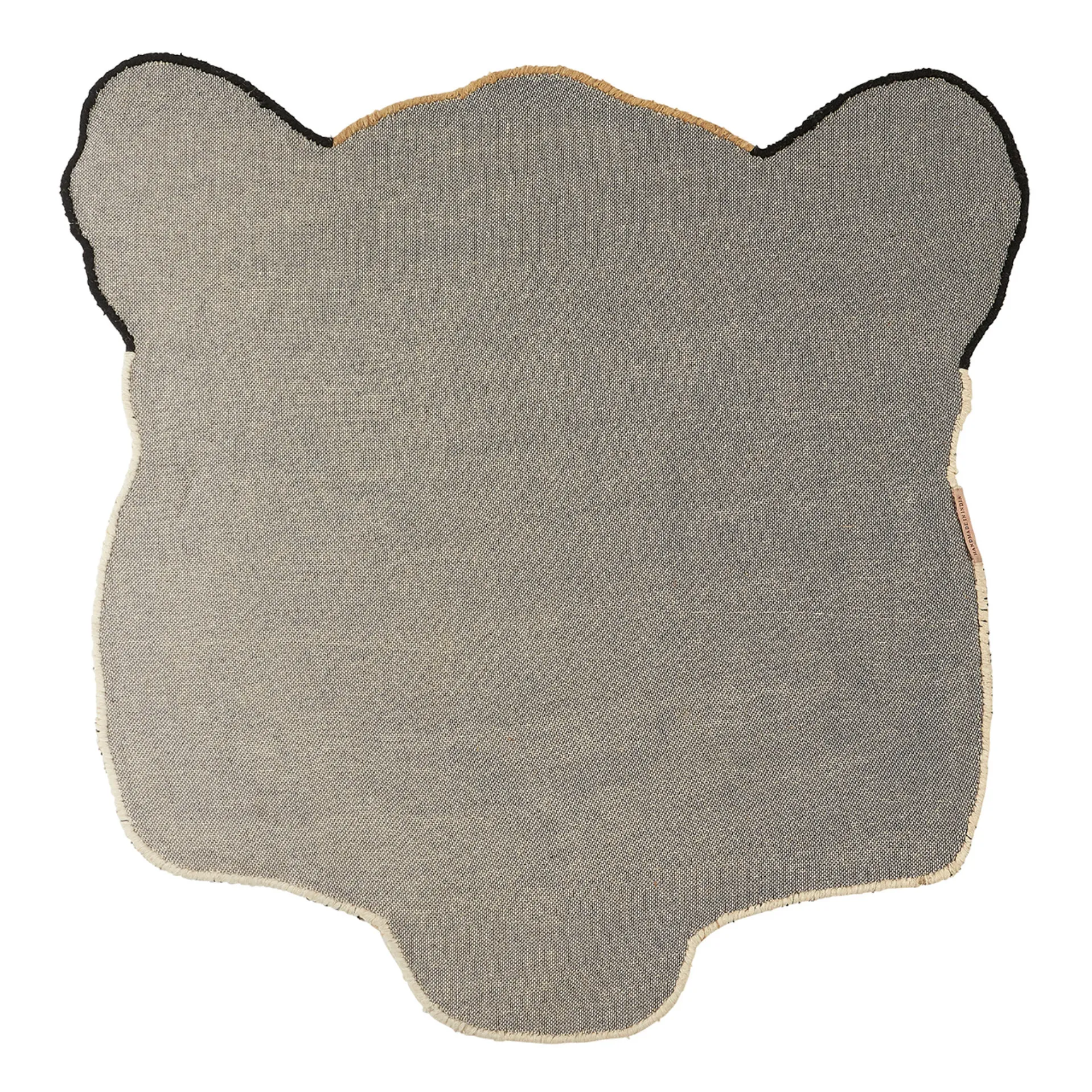 Tapis tête de tigre en laine Rajah  | Sable- Image produit n°3