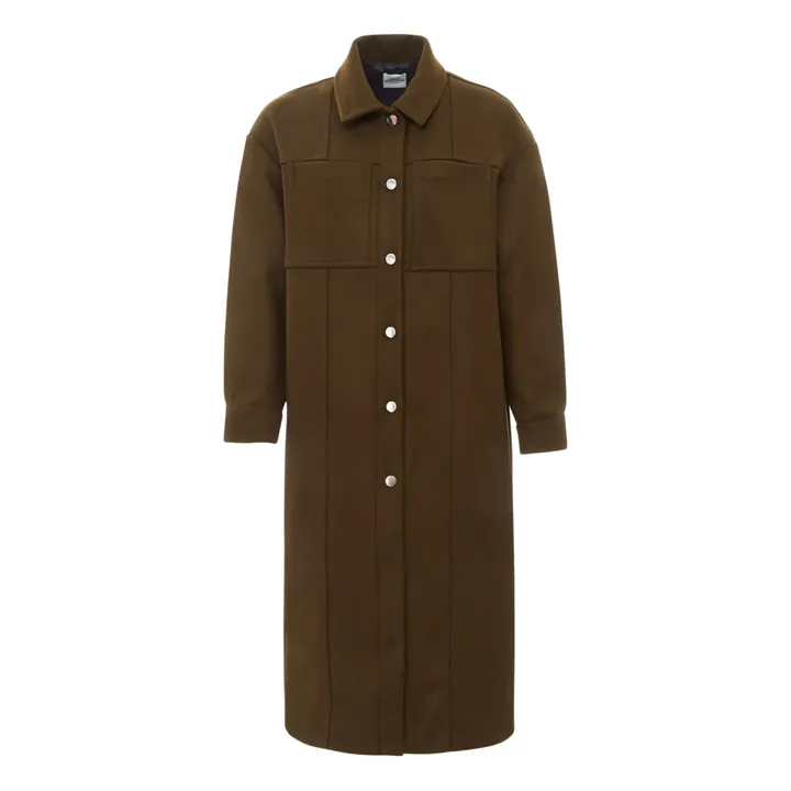 Cappotto Nelson Bauhaus in lana | Marrone scuro- Immagine del prodotto n°0