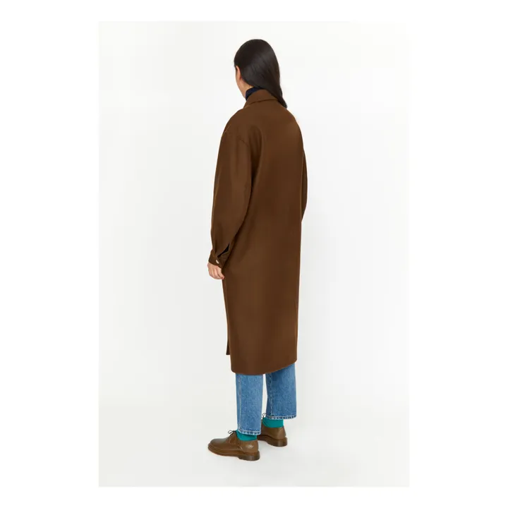 Cappotto Nelson Bauhaus in lana | Marrone scuro- Immagine del prodotto n°3