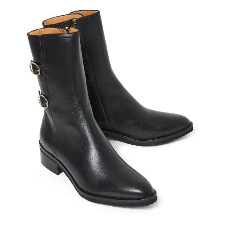 Leather Boots 45 mm | Black- Product image n°2