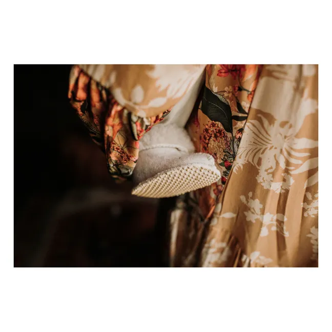 Pantuflas de lana Bebé | Crema