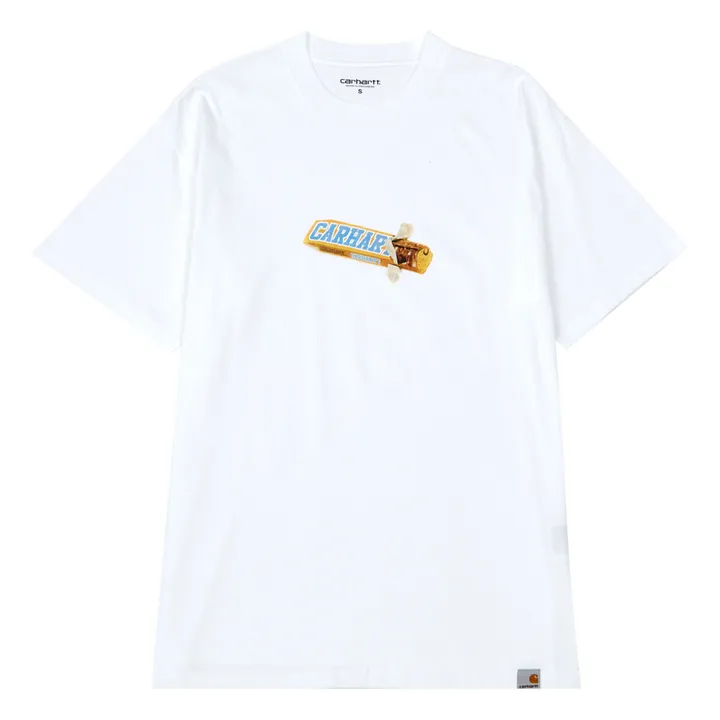 Camiseta de algodón orgánico Chocolate Bar | Blanco- Imagen del producto n°0
