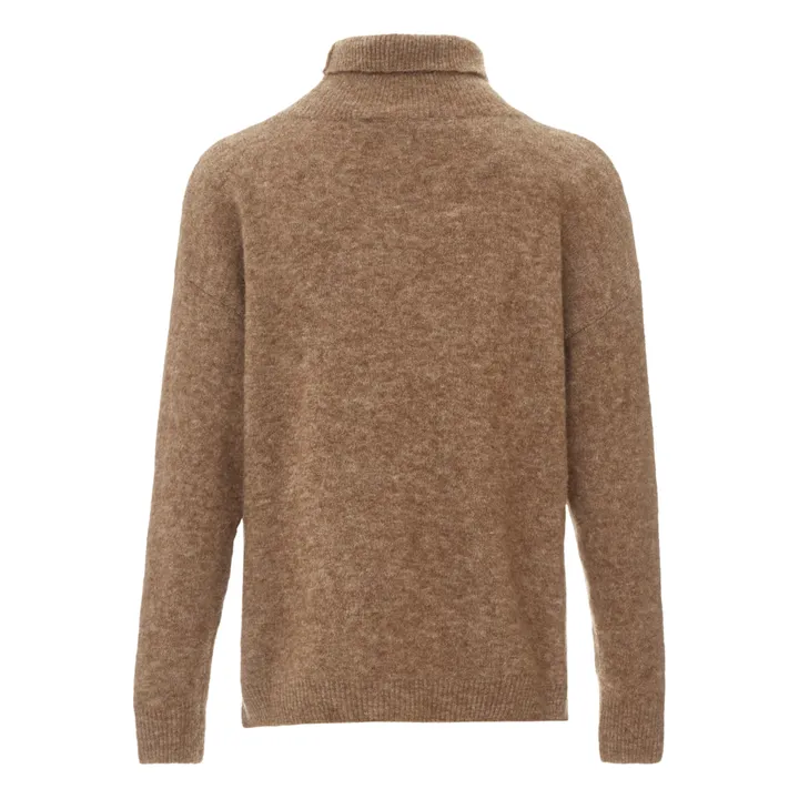 Pull, modello: Sateen, in alpaca e lana | Marrone- Immagine del prodotto n°4