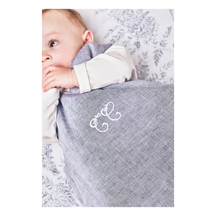 Babyschlafsack aus Leinen und Baumwolle | Navy- Produktbild Nr. 3